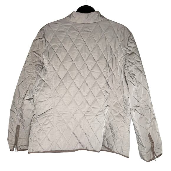 Lafayette 148 Womens Lightweight Puff Quilted Jacket Double Zip Pockets Zip Cuff - Picture 2 of 8
